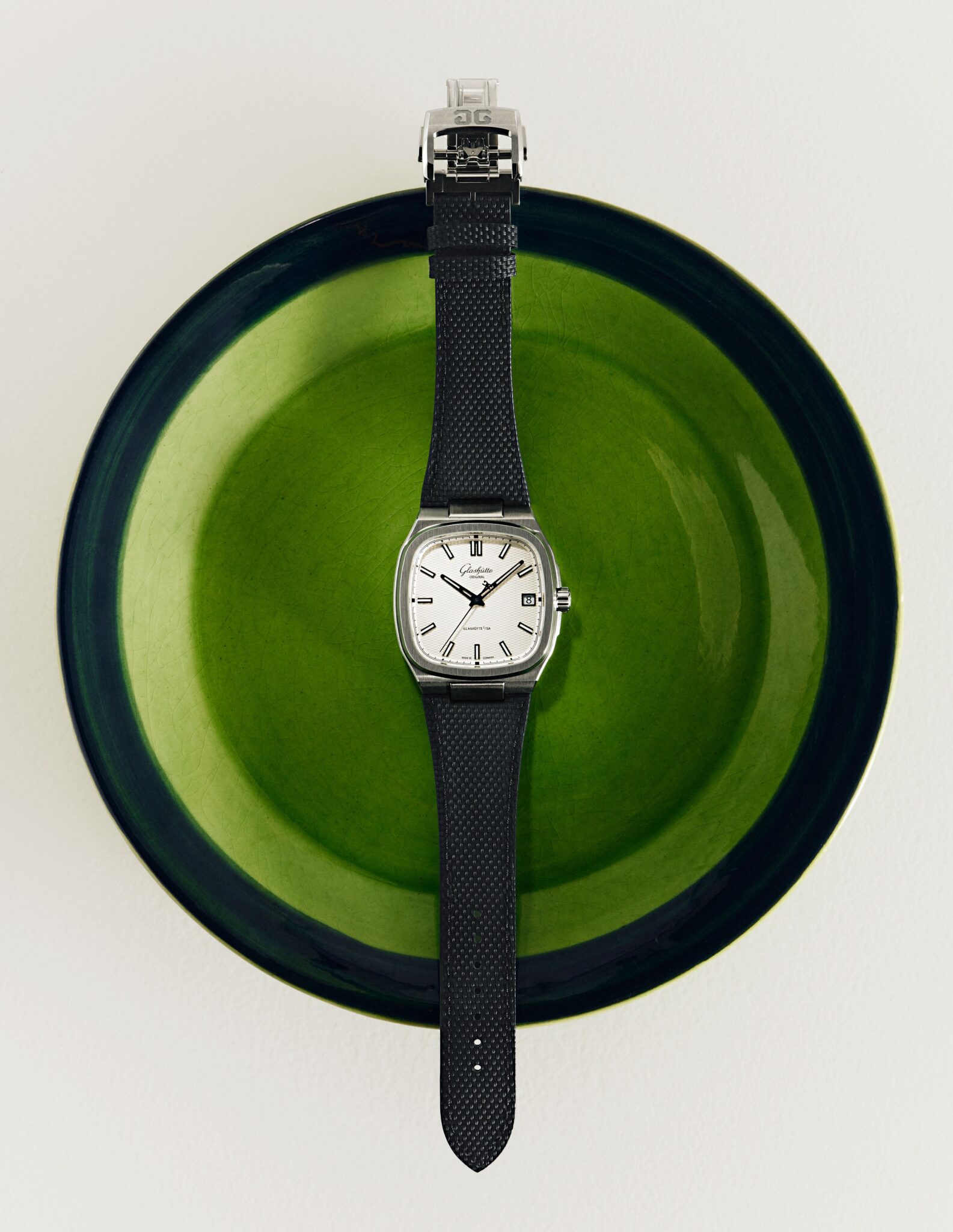 Glashütte Original 70s collection Stereo Panel with geometric dial design and LED-inspired visual language